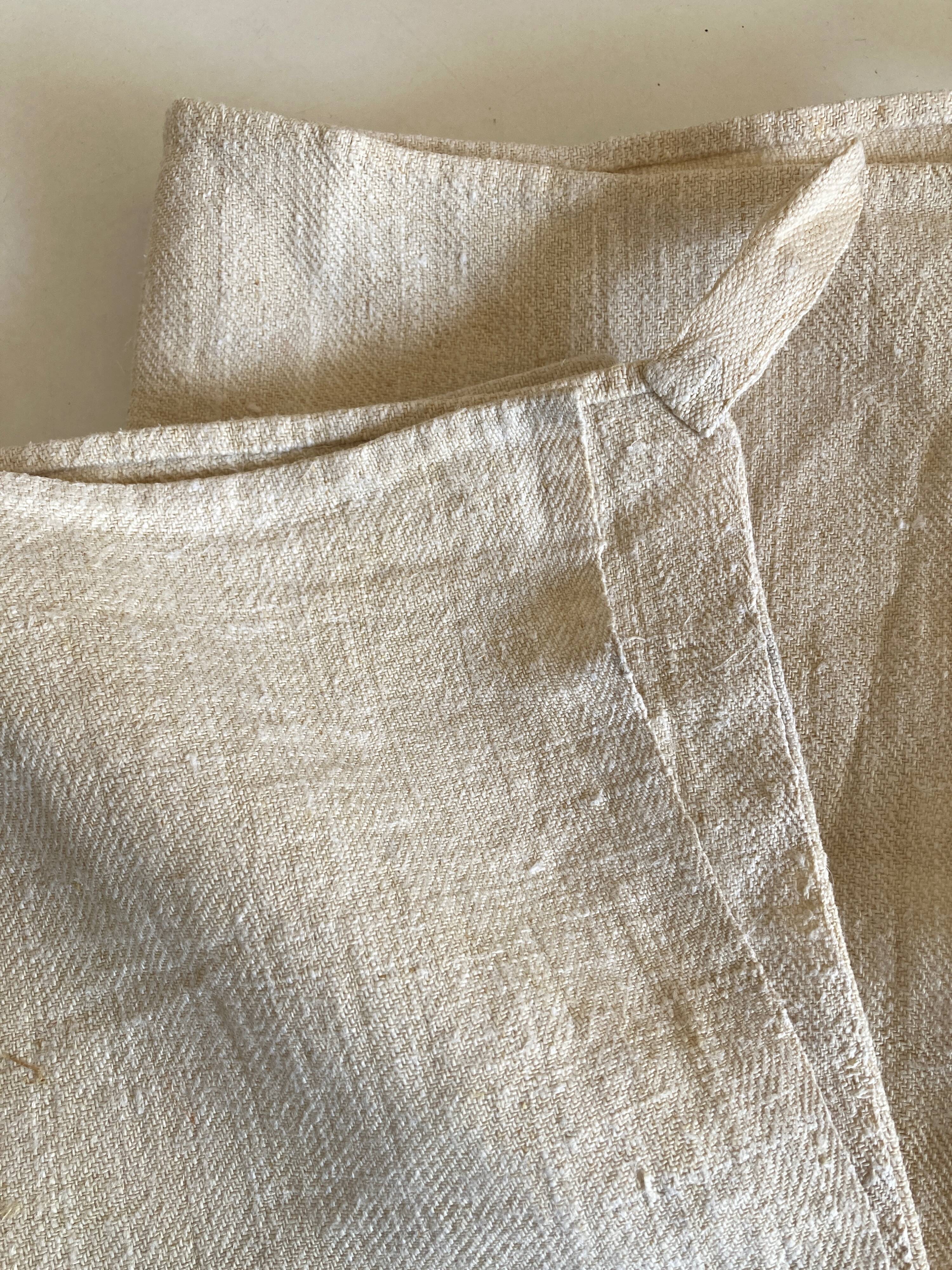 Pair of farm towels 19th reserve in raw hemp canvas