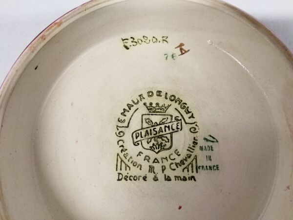 Plat rond / Coupe en émaux de Longwy