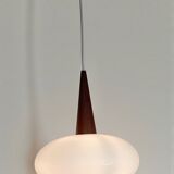 Vintage suspension light in opaline by Louis Kalff for Philips from 1968.