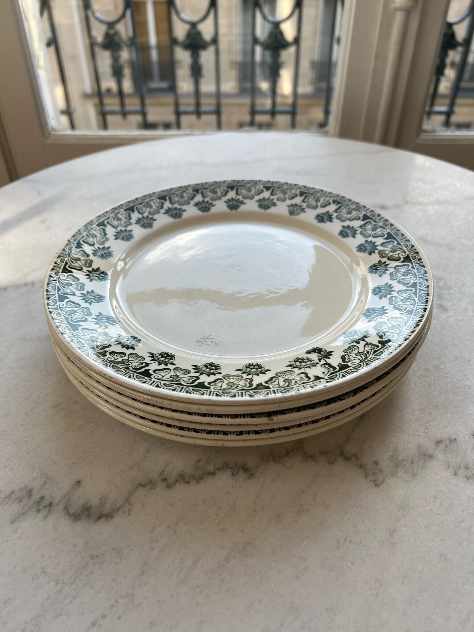 Set of 6 plates - Terre de Fer, Badonviller