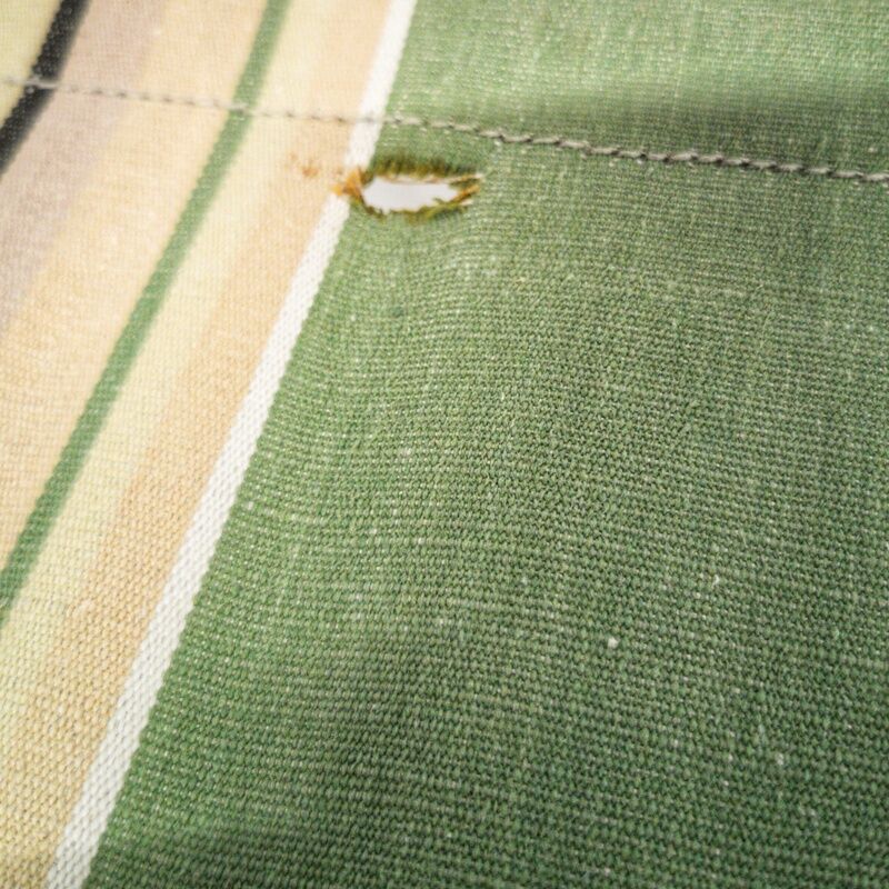 Folding chair iron and fabric