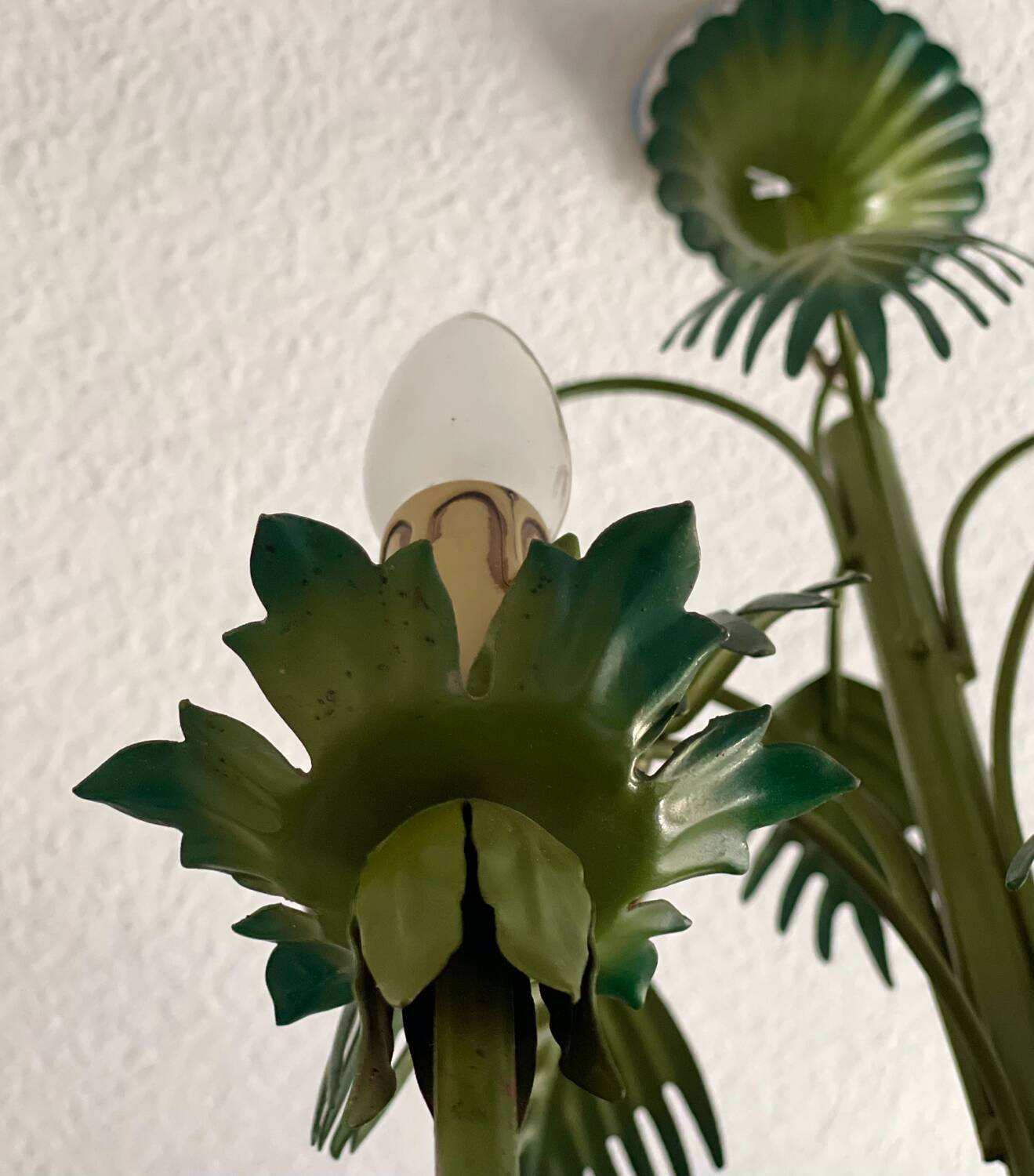 Tropical chandelier in sheet metal 1970.
