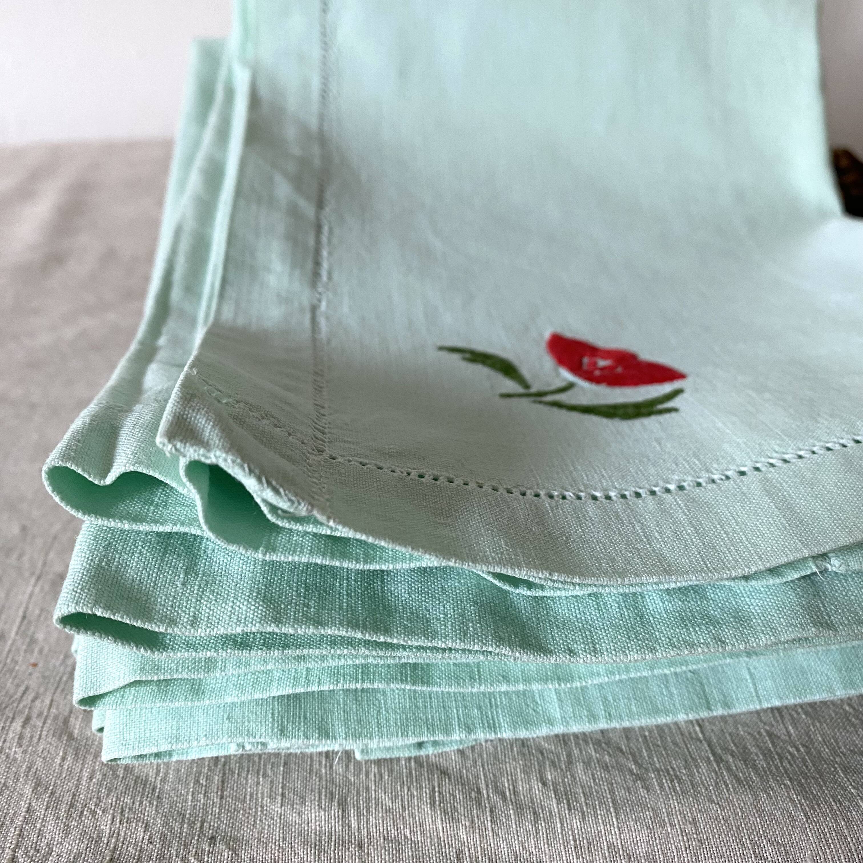 Vintage embroidered napkins