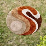 Round carpet Desso kinetic, wool, Netherlands, circa 1970