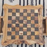 Jeux d'échecs en bois d'olivier avec tiroirs