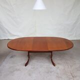 Vtg mid century g plan fresco teak extending 4 - 6 seat oval dining table retro