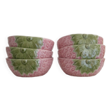 Set of 6 Bordallo Pinheiro strawberry cups