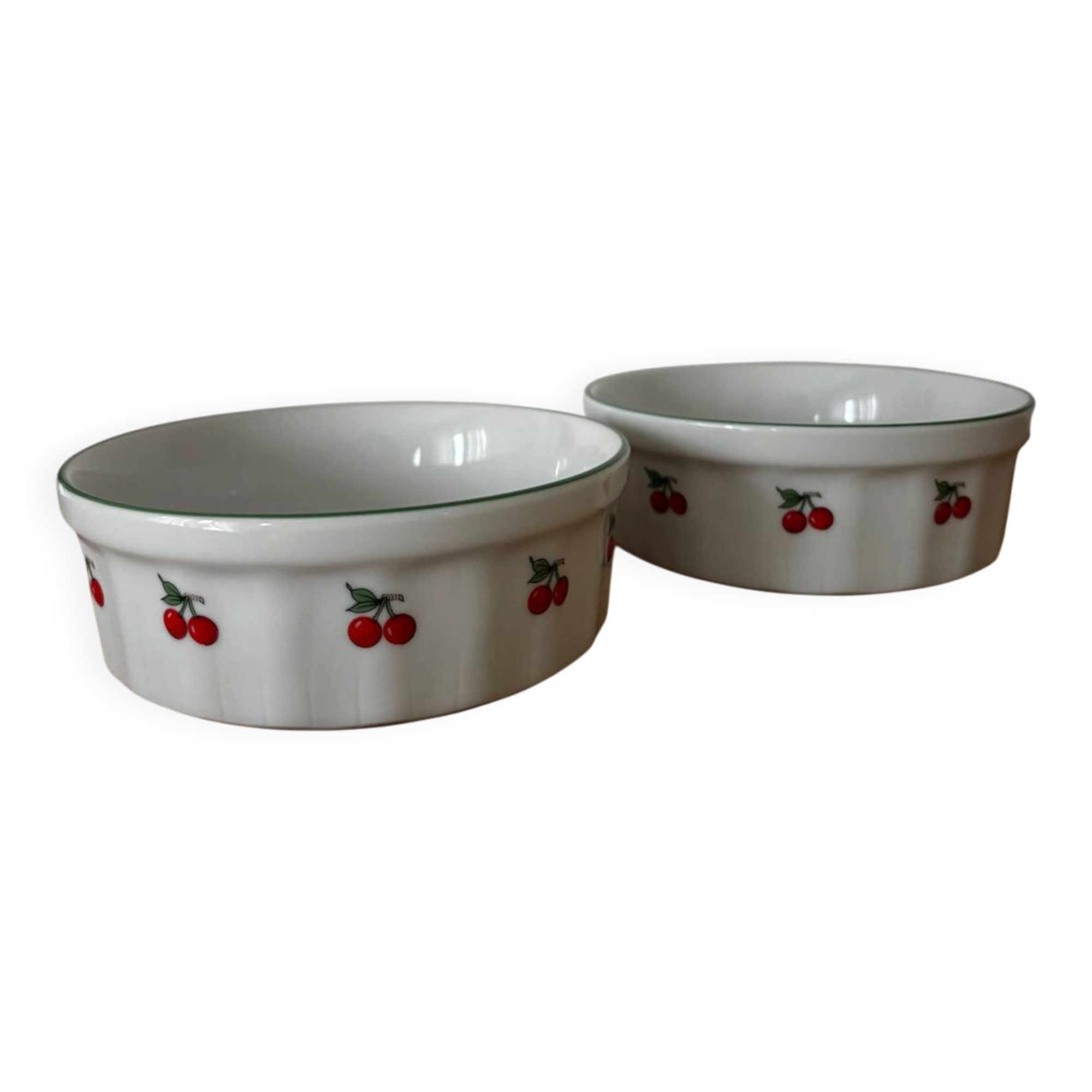 Set of 2 porcelain ramekins Tables & Couleurs cherries
