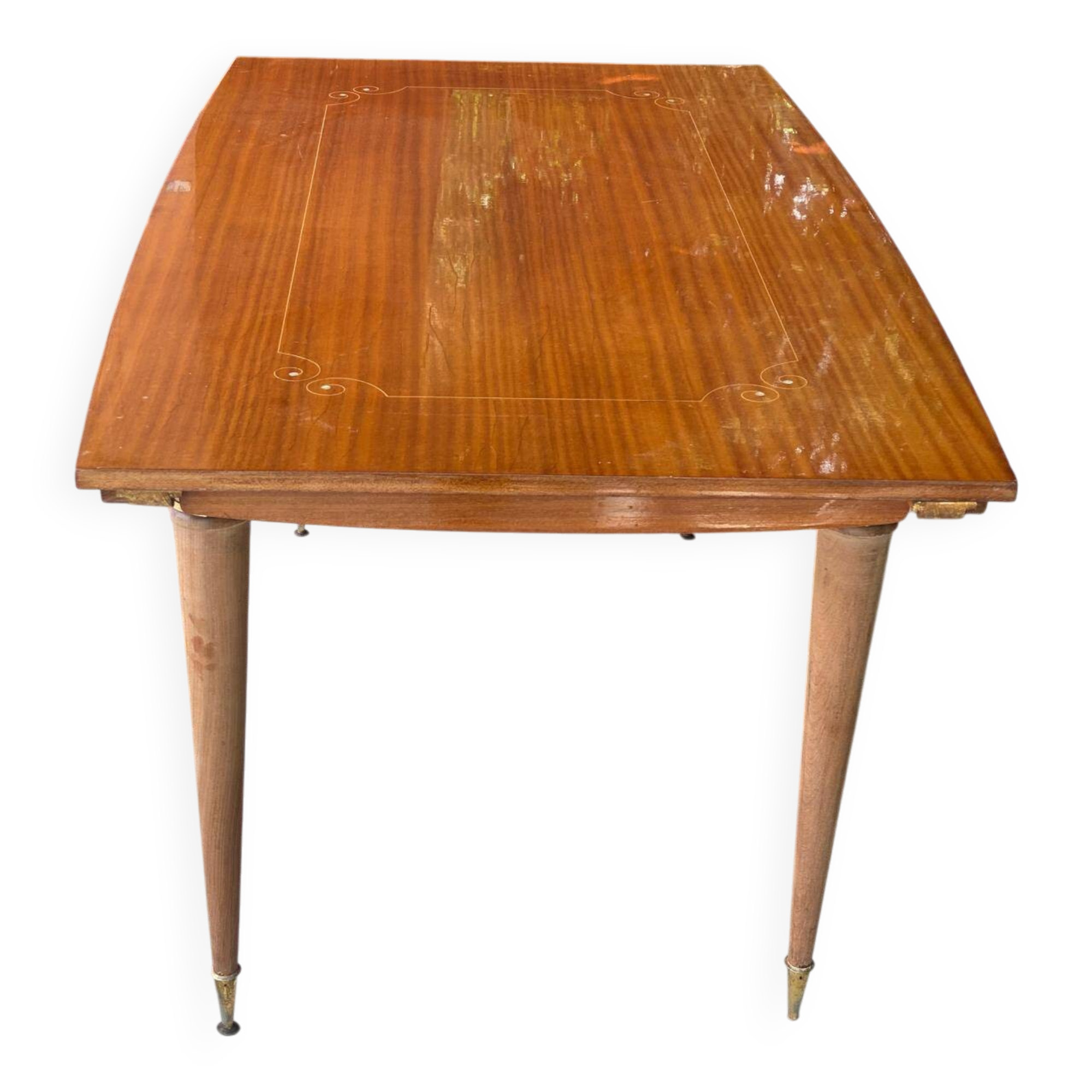 Table à manger scandinave bois massif et palissandre rénovée 240cm
