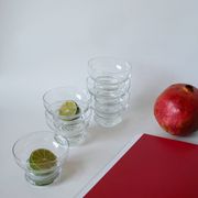 Lot de 6 coupes à champagne en cristal gravé 1960