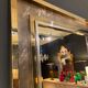 Mirror Belgo Chrom XXL, brass, tin, chrome and bronze mirror 130x130cm