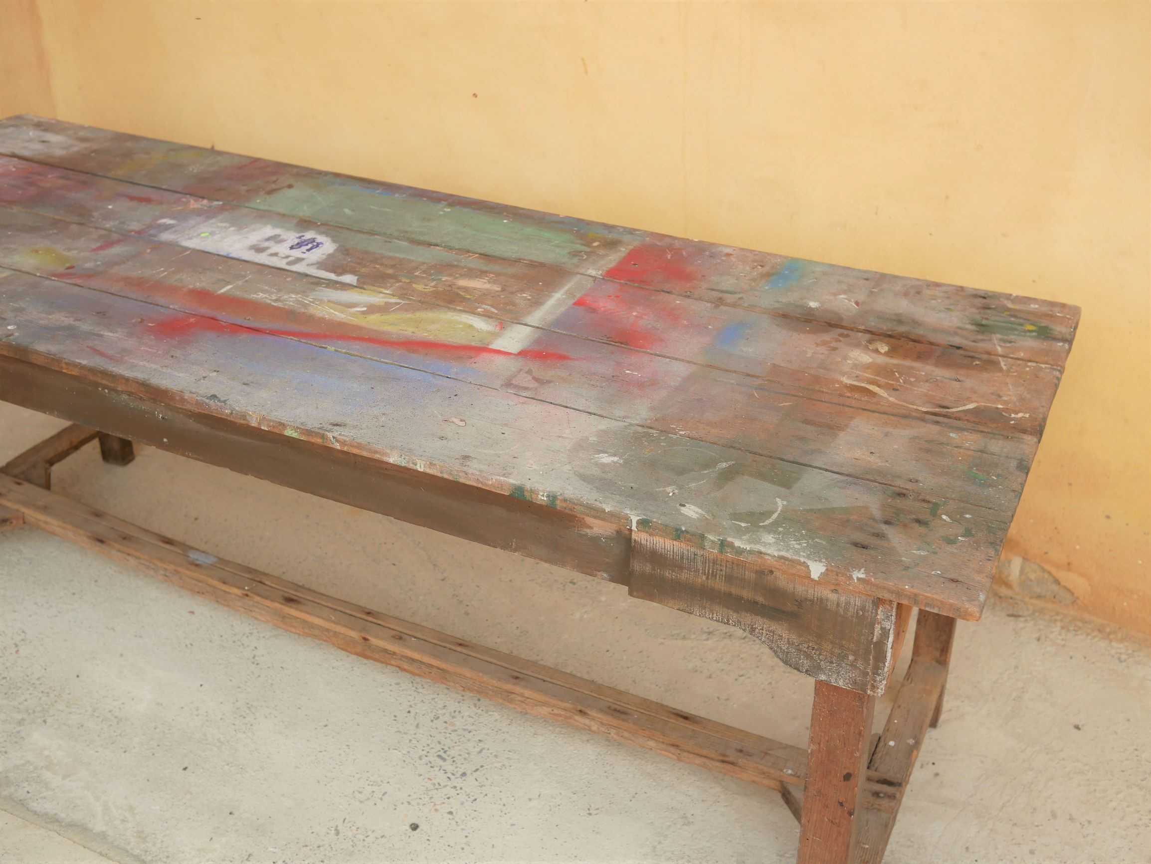 Wooden farm dining table