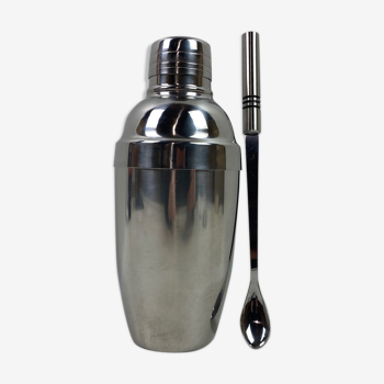 Shaker cocktail inox avec cuillère