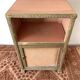 60s pink and gold Lloyd loom bedside table