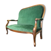 Green velvet bench