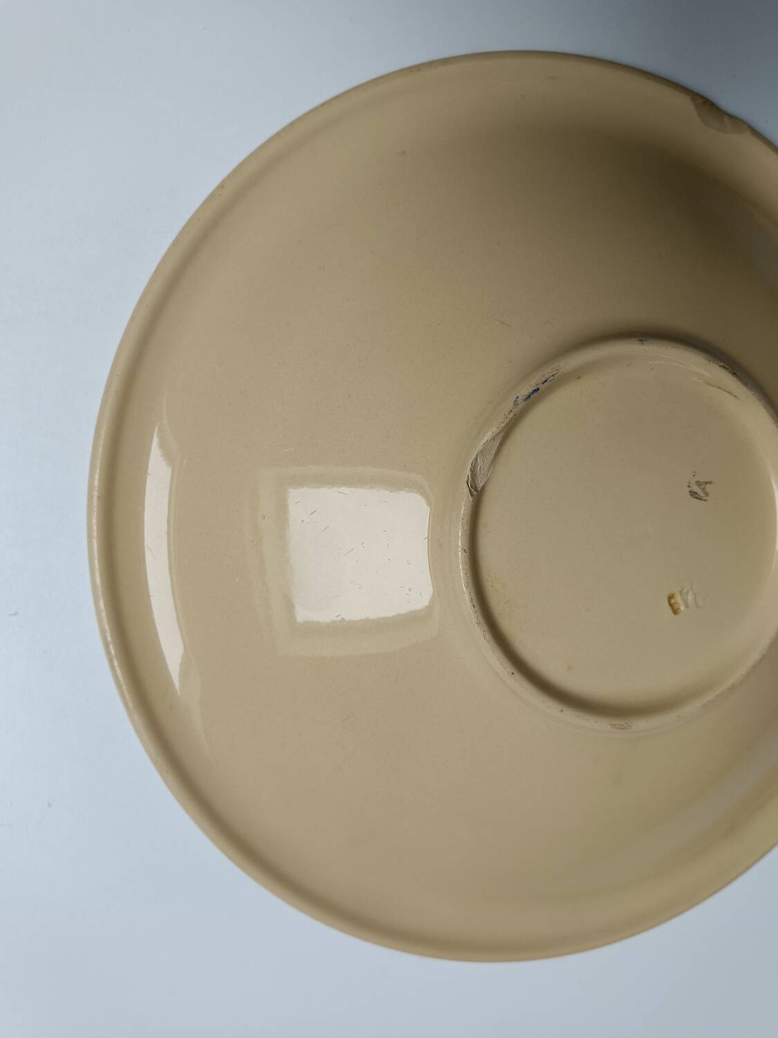 Badonviller art deco beige floral dish