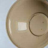 Plat Badonviller art déco beige à fleurs