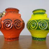 Pop Art Ceramic Vases from Jasba, Set of 2, 1970s