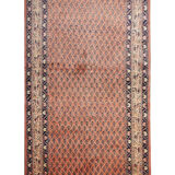 vintage persian sarough runner rug long handmade oriental wool carpet 130x325cm