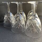 6 wine glasses - Cut crystal – Cristalleries Royales de Champagne