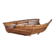 Vintage French bamboo boat basket | Rustic decor