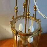 Lanterne en verre et laiton