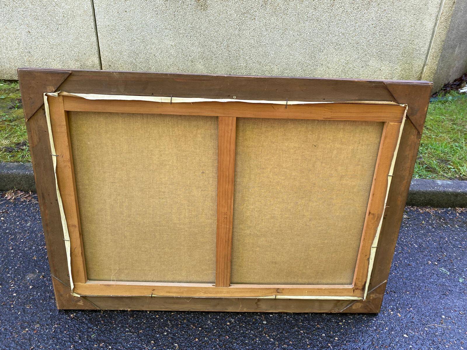 Robert Wood oil painting on canvas forest undergrowth 100x70cm