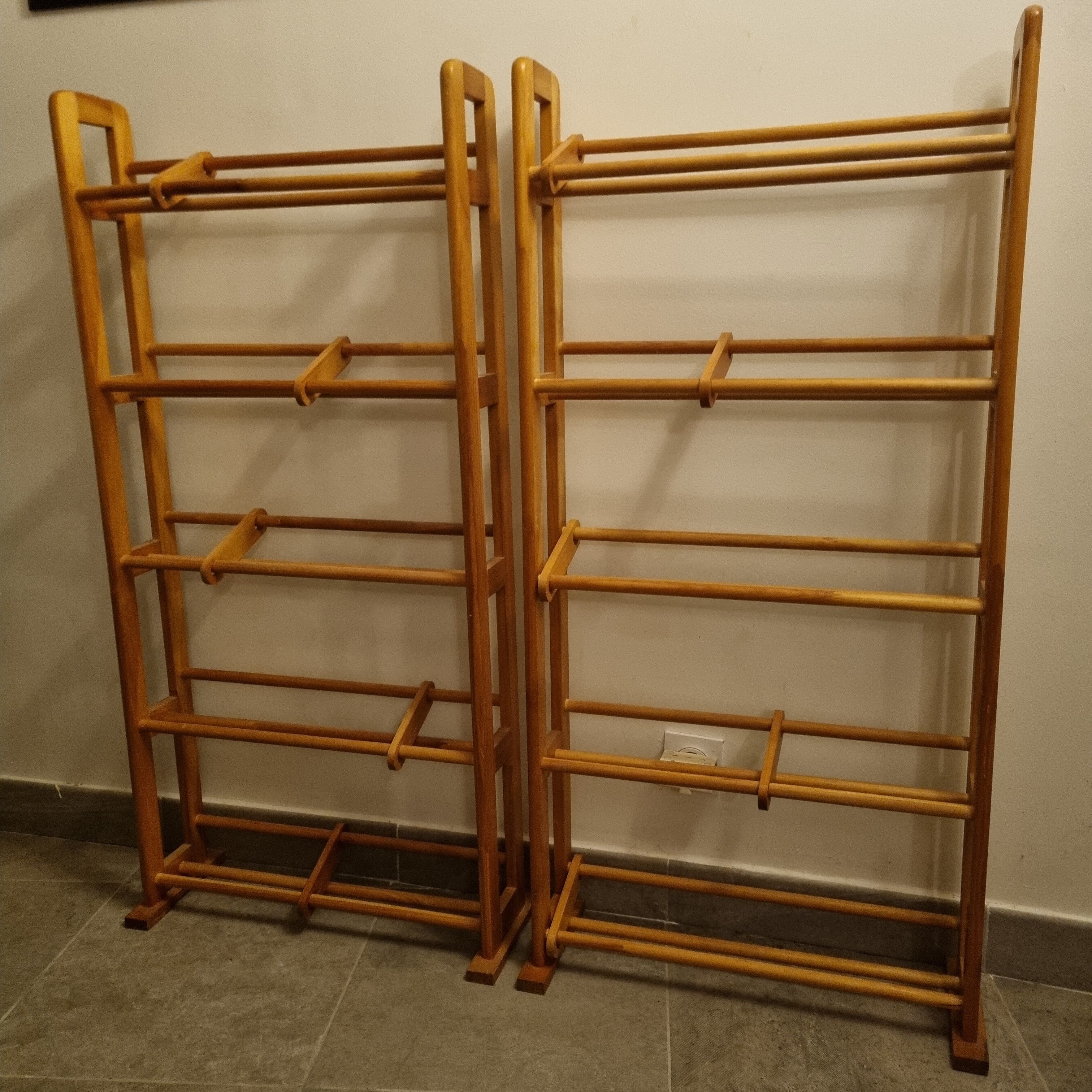 Pair of pine bookcases 70s/80s
