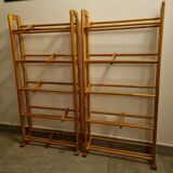 Pair of pine bookcases 70s/80s