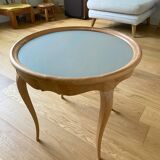 Solid cherry pedestal table