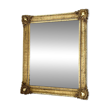 Mirror from the Restoration period, antique gilded, 19th century.