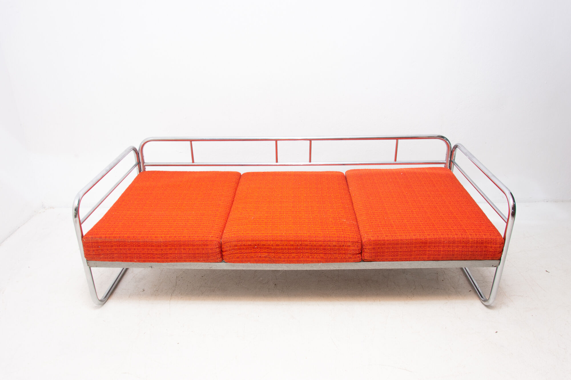 Bauhaus chromed sofa by Robert Slezák, 1930s, Czechoslovakia