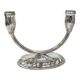 Art Deco two-arm candlestick, silver-plated, 1920s/1930s.