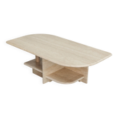 Table basse en travertin italien vintage, années 1970.
