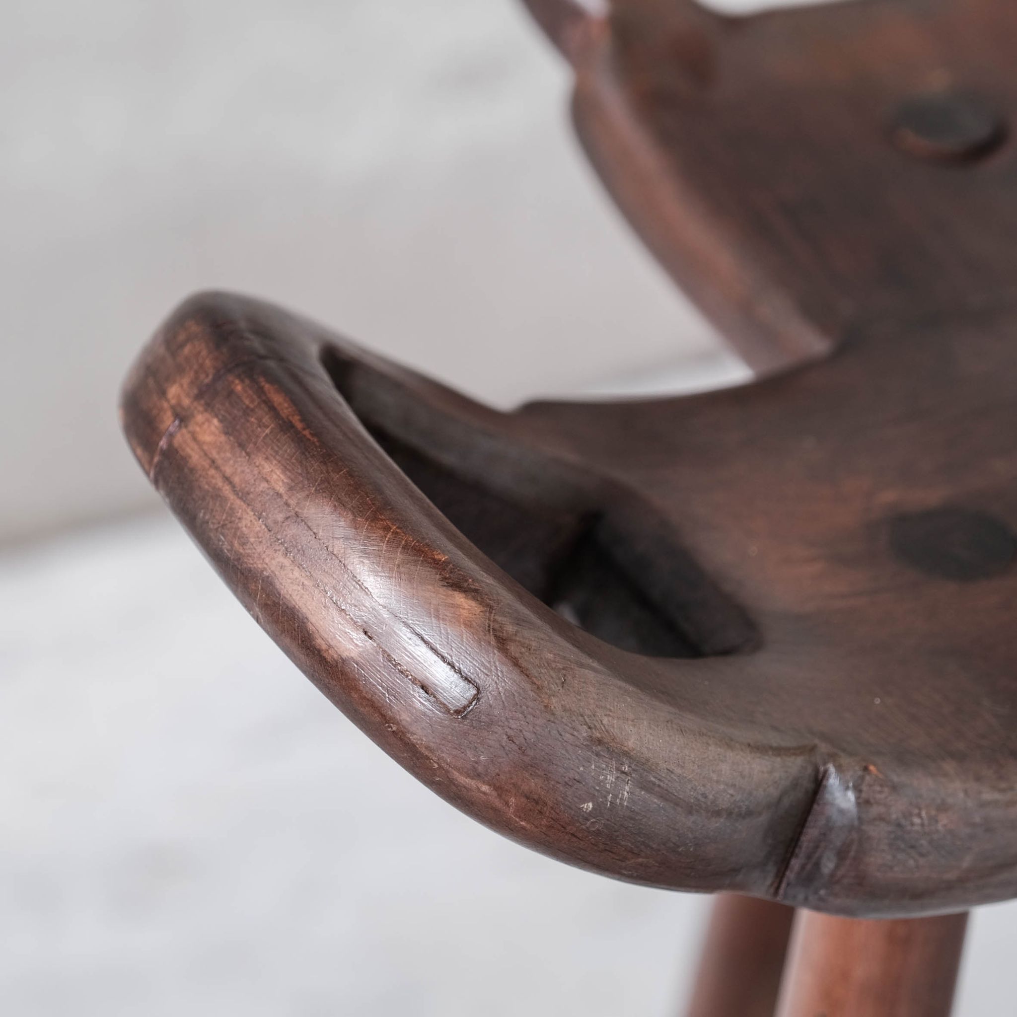 Brutalist Mid-Century 'Marbella' Bar Stool (2 Available)