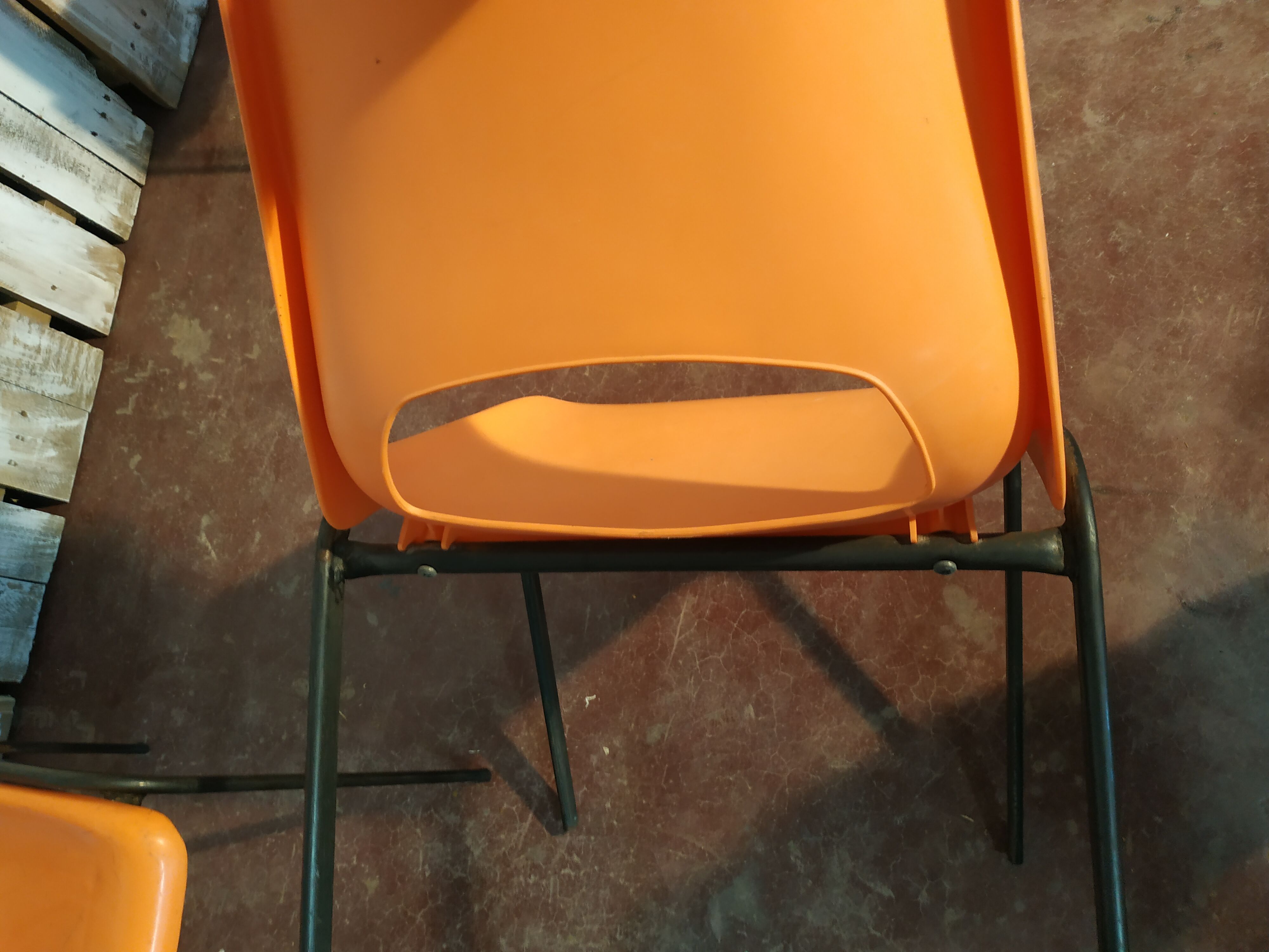 Vintage orange chairs