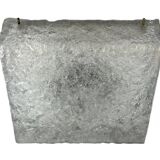 60s 70s ice glass flush mount ceiling lamp by Kaiser Leuchten Germany