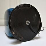 70s cracked blue ceramic lamp