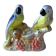 Vintage kitsch iridescent porcelain bird statuette