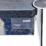 USM Haller desk table – black oak veneer top