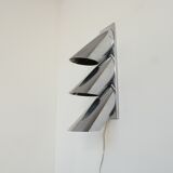 Italian mid-century three tube directional wall light