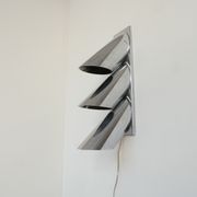 Italian mid-century three tube directional wall light