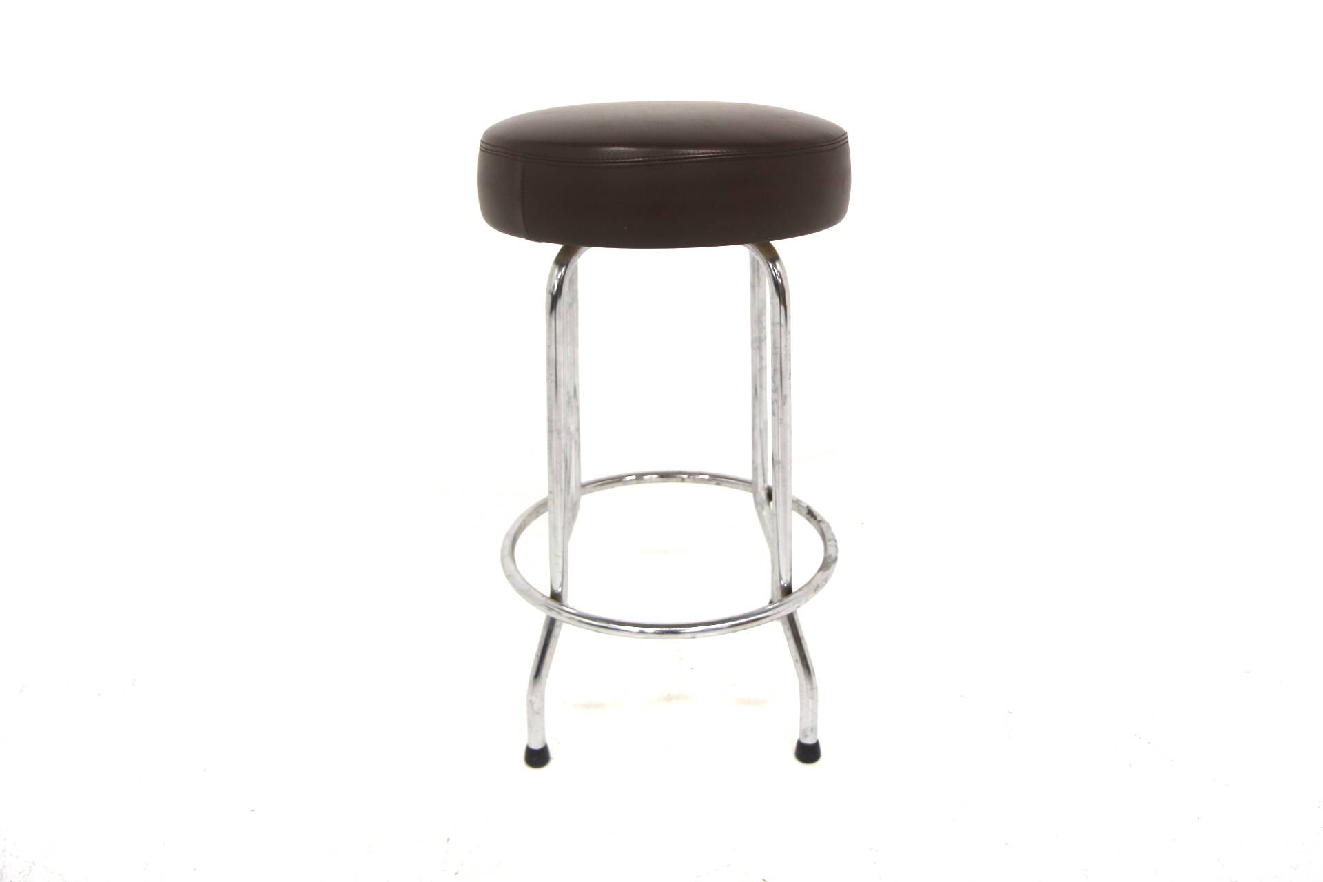 Set of 3 bar stools in faux leather, Johanson Design, Markaryd, Sweden, 1970.
