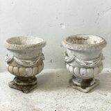 Pair of Médicis vases in reconstituted stone