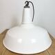 Industrial White Enamel Factory Pendant Lamp from Benjamin USA, 1960s