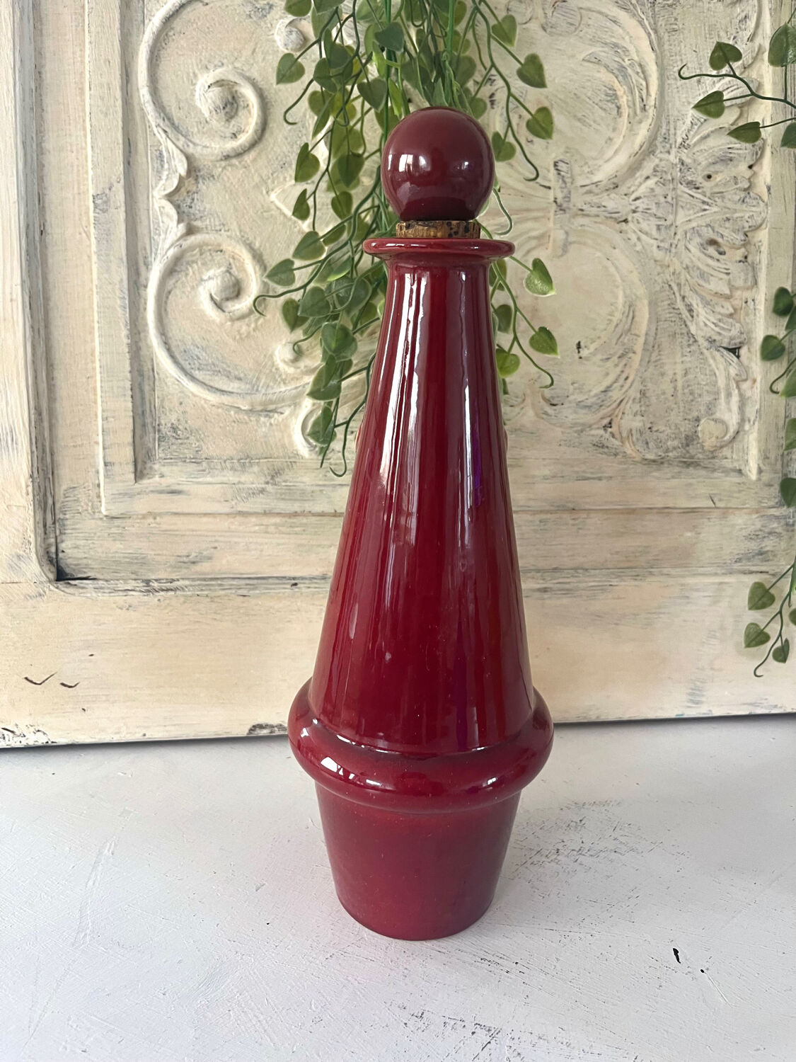 French 1950s ceramic vinaigrette set, Pol Chambost style