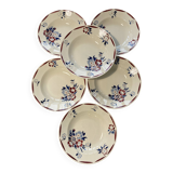 Set of 6 Luneville soup plates