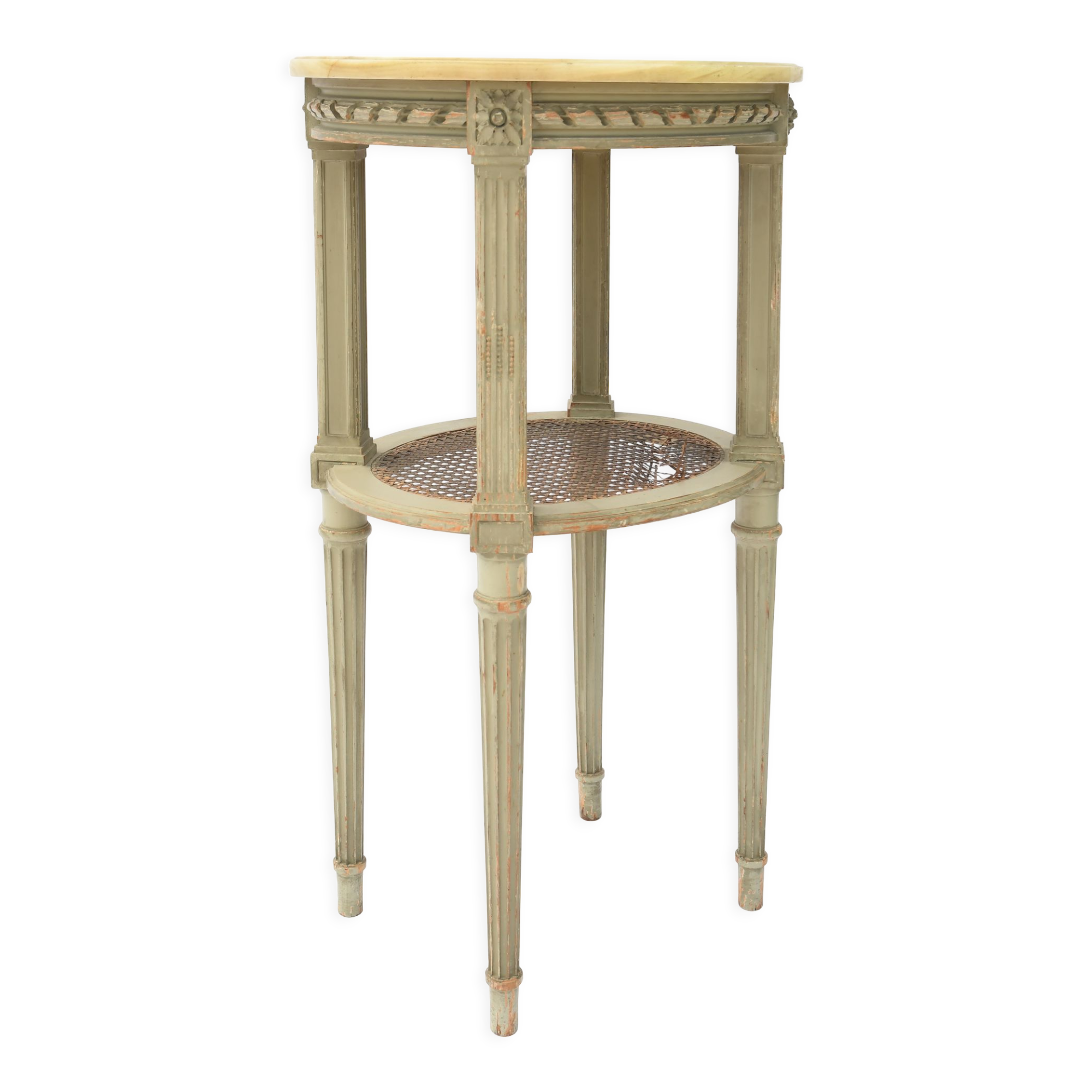 Grey lacquered wood side table