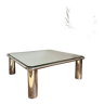 Gianfranco Frattini Cassina Sesann chrome mirrored coffee table