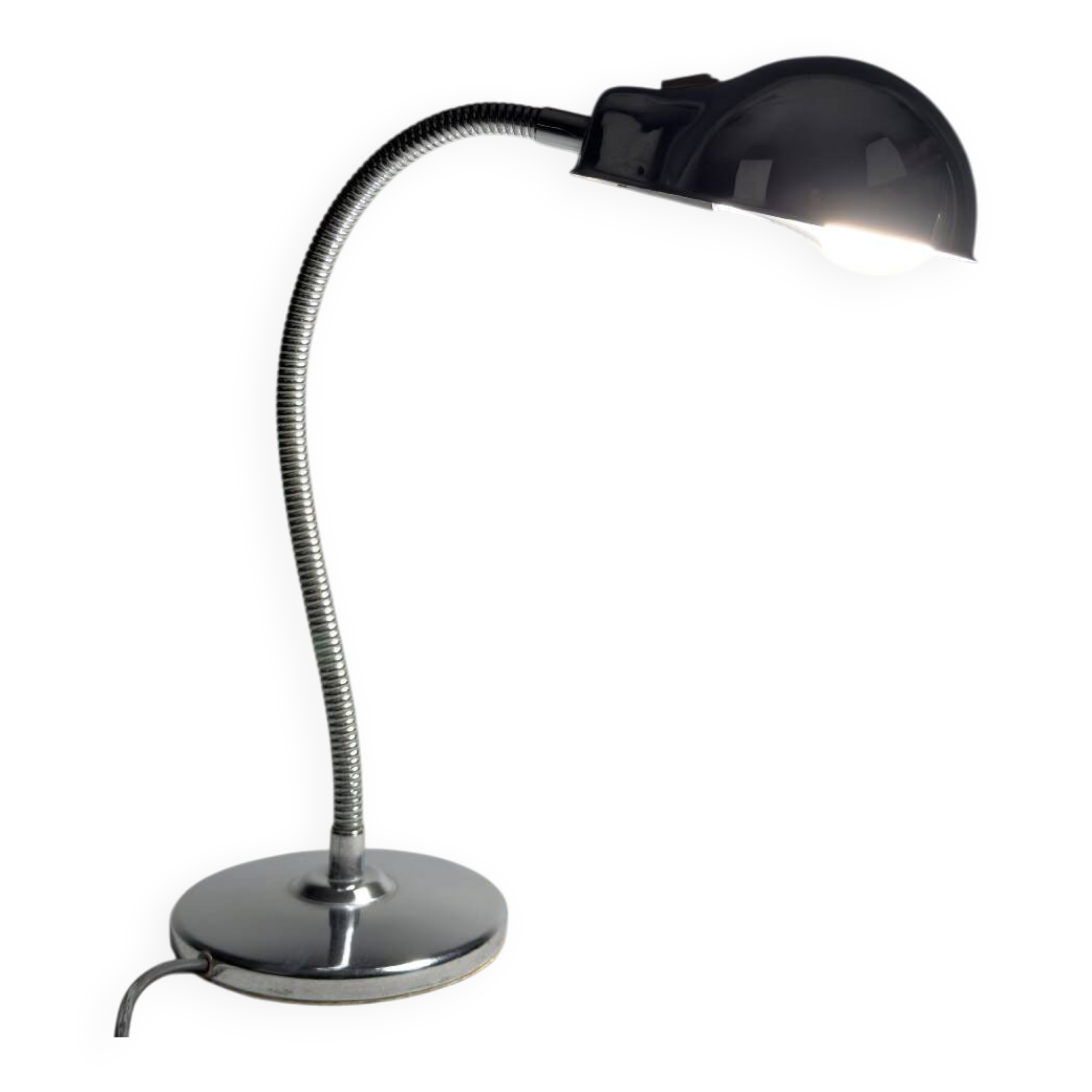 Lampe de table chromée Space Age bras articulé design moderniste 1960